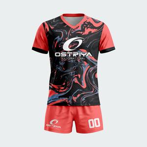 Vêtements de sport, design personnalisé, logo imprimé sur le devant, uniforme de volley-ball pour hommes adultes, 100% polyester, séchage rapide, manches courtes, service OEM - Product Image 2