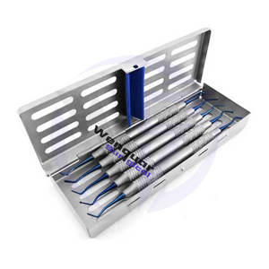 Juego de 7 Instrumentos de Implante Dental con Recubrimiento de Titanio, Elevador de Raíz Luxante con Manual, Incluye Bandeja de Casete - Product Image 2