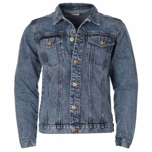 Veste en jean classique classique bleue foncée personnalisée pour hommes, coupe ajustée, fermeture à glissière de style vintage, support enduit en cuir véritable à capuche, commandes OEM - Product Image 4