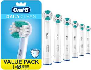 Têtes de brosse de rechange Oral-B Daily Clean pour brosse à dents électrique Oral-B, lot de 6 - Product Image 1