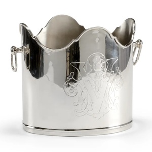 Cubo de hielo de acero inoxidable de Metal, Enfriador de vino con logotipo personalizado de diseño Vintage, Enfriador de champán, cubo de hielo para Partyware - Product Image 5