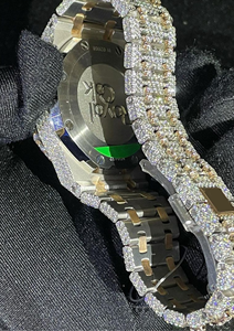 Montre chronographe à quartz diamantée de luxe pour hommes entièrement glacée pour la mode et les affaires - Product Image 6