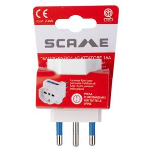 Adaptateur de prise électrique standard italienne avec 2 prises 2P+T 10/16A et 1 prise 2P+T 10A/16A - Product Image 2