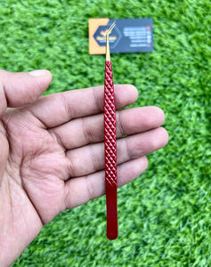 Pinces à cils en acier inoxydable pour extensions de cils, antistatiques, droites, fines, pointues, logo personnalisé, pointes dorées, revêtement en poudre rouge - Product Image 6