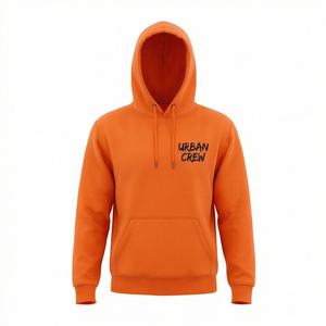 Sweat-shirt à capuche surdimensionné brodé en molleton de coton épais pour l'automne, confortable pour les journées froides, couleur personnalisable - Product Image 1