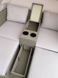 SUNBATHE-Canapé-lit de jardin en rotin et osier moderne pour jardin et villa - Product Image 4