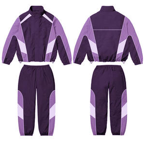 2025 Logo personnalisé Zip up Veste et pantalon Survêtement Ensemble Polyester Nylon Coupe-Vent Sport Survêtement Ensemble pour Hommes - Product Image 6