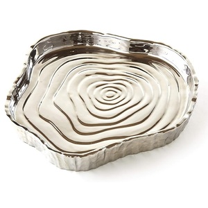 Bandeja Redonda de Acero para Servir, Plato Sostenible con Forma Personalizada, Mango Dorado, Decoración de Mesa, Cocina, Fiesta en Casa, Tipo de Cuenco - Product Image 6