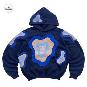 2024 nueva moda algodón pesado Color sólido cuerdas de gran tamaño gota hombro más tamaño Sudadera con capucha térmica para hombres - Product Image 3