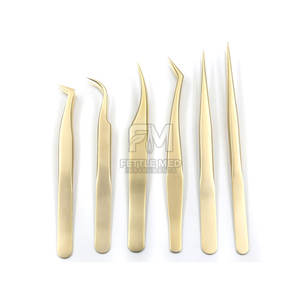 แหนบต่อขนตาสแตนเลสคุณภาพสูง จับถนัดมือ สำหรับมืออาชีพ ใช้แยกขนตาและจัดทรงขนตาขั้นสูง - Product Image 1