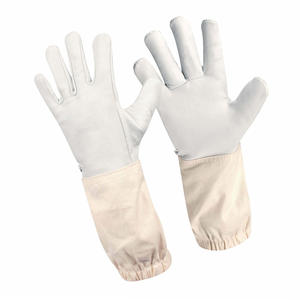 Costume d'apiculture avec manchette longue gants d'apiculture en cuir haute qualité main protection abeille garder des gants en cuir - Product Image 1
