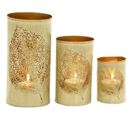 Support votif de Noël en métal moderne Pilier de décoration de maison élégant pour les fêtes