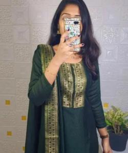 BOLLYWOOD VICHITRA JACQUARD LACE BORDER TRABAJO TOP BOTTOM DUPATTA OFFICE WEAR PRECIO AL POR MAYOR ROPA ÉTNICA - Product Image 3