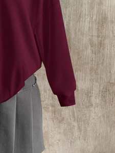 Marron coton polaire femmes sweat quart fermeture éclair pull doux respirant acide lavage avant Streetwear automne mode OEM - Product Image 4