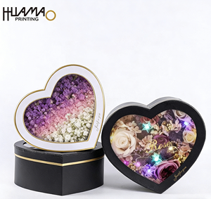 Caja de Regalo Transparente con Forma de Corazón para el Día de San Valentín, Empaque de Cartón Rígido con Logotipo Personalizado, Caja de Regalo para Aniversario - Product Image 2