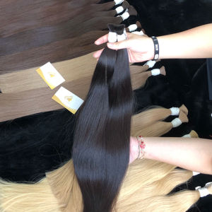 Extensión de cabello Remy virgen vietnamita de donante único de alta calidad, cabello de queratina recto Natural de grado superior a granel 100g - Product Image 1
