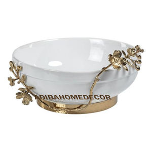 ชามผลไม้ทรงกลมทำจากอลูมิเนียมเคลือบเงาชามโลหะสีเงินสำหรับโรงแรมในบ้าน - Product Image 4