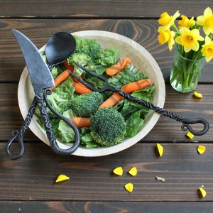 Juego de Cubiertos de Plata Forjados a Mano, Estilo Medieval, para Comedor, Cocina, Camping, Barbacoa, Cuchillo y Tenedor - Product Image 6