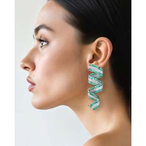 Pendientes de Diamantes con Confeti de Esmeralda - Product Image 1
