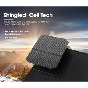 Panneau solaire monocristallin à tuiles en silicium étanche IP68, léger, 120W/200W, conception avec dos blanc, 4WD 4x4, camping, fin - Product Image 6