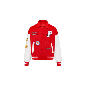 Blouson Bomber Baseball Homme Style Urbain 2024 avec Lettres Brodés, Col Montant, Écologique, Vêtement d'Hiver d'Extérieur – Prix de Gros - Product Image 6