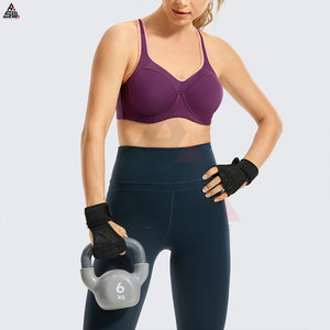 เสื้อชั้นในกีฬาสำหรับผู้หญิงขายดี ระบายอากาศได้ดี มีโลโก้ด้านหน้า รองรับระดับปานกลาง เหมาะสำหรับโยคะ-คุณภาพสูง ดีไซน์ปรับแต่งได้ - Product Image 6