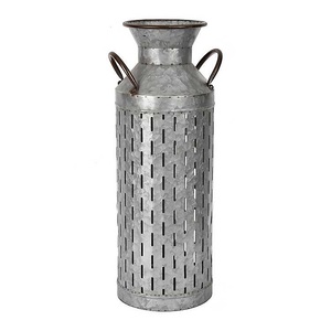 Vase à fleurs de qualité supérieure, nouvelle arrivée, pour la décoration de la maison, à prix abordable, design élégant, pot à fleurs galvanisé avec poignée - Product Image 1