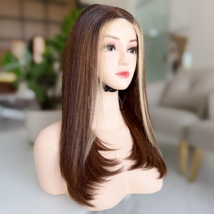 Hermosas pelucas de capa cortada para mujeres negras Peluca de cierre recto de hueso sedoso de cabello humano vietnamita 100% - Product Image 4