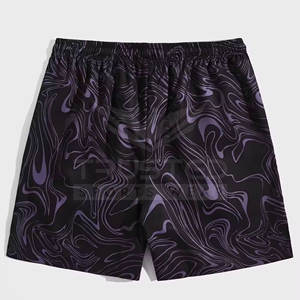 กางเกงขาสั้นพิมพ์ลายพิมพ์ซับลิเมชันสีพื้นสำหรับผู้ชายกางเกงขาสั้นแนวสตรีทสวมใส่ลำลองโลโก้ตามสั่ง - Product Image 2