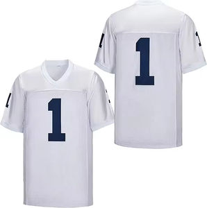 Maillot de football américain confortable, imprimé, respirant, anti-humidité, séchage rapide, manches courtes, col en V, pour entraînement unisexe - Product Image 3