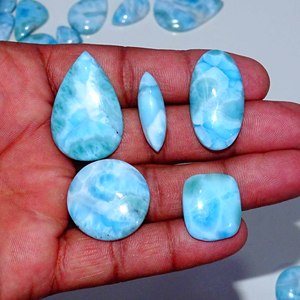 AAA + Qualité Naturel Larimar Lâche Cabochon Taille Libre Fine Jewelry Gemstone Wholesale Lot Fabriqué À Partir De Quartz - Product Image 4