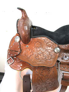 Venta al por mayor de calidad superior de tipo inglés de cuero rugoso occidental resistencia silla precio competitivo montar a caballo tachuela ecuestre - Product Image 5