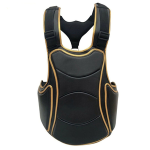 Boxe ventre Pad poitrine garde MMA corps protecteur Arts martiaux karaté équipement d'entraînement cuir Durable - Product Image 5