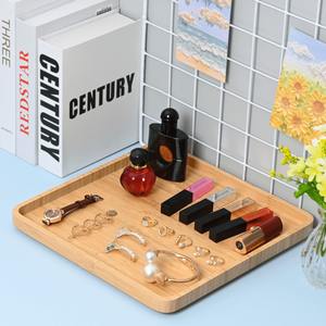 Plateaux de service à thé carrés en bambou plateau de boissons au café en bois fabriqué à la main exportation dans le monde entier - Product Image 5