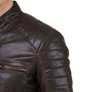 Chaqueta de Cuero de Cordero Genuino para Hombre de Alta Calidad, Personalizable con Logotipo en la Parte Delantera, Chaqueta Pakistaní para Hombre - Product Image 3