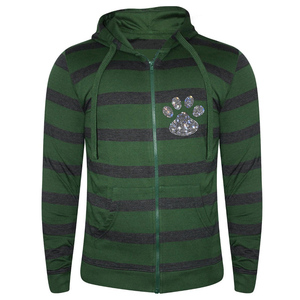 Sudadera con capucha y cremallera de algodón polar para hombre venta al por mayor de manga larga hecha en fábrica para hombre sudadera con cremallera de diamantes de imitación para adultos - Product Image 1
