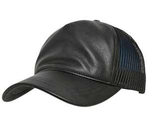 Gorra de béisbol de cuero Unisex de 5 paneles, 100% algodón, gorra de béisbol clásica de PU estructurada ajustable para hombre, sombrero de invierno para negro - Product Image 6