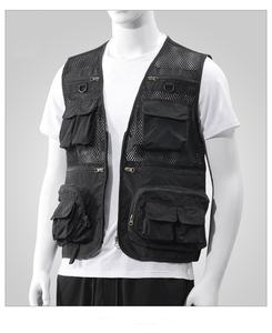 Gilet multi-poches pour hommes, gilet en maille à séchage rapide, veste de pêche en plein air, photographie sans manches - Product Image 3
