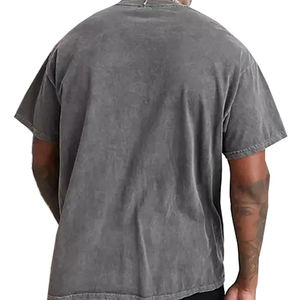 เสื้อยืดหลวมเข้ารูปสำหรับผู้ชายลายกราฟิกโอเวอร์ไซส์ผ้าคอตตอนคอกลม100% ลำลองแขนสั้น - Product Image 3