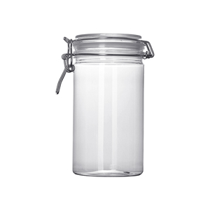 Sellado portátil Vacío 800ml Frascos herméticos de plástico para fianzas Envases de alimentos secos para mascotas con clip de metal inoxidable - Product Image 1