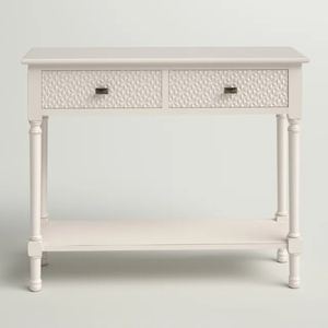 2024 Naturel <b>White</b> Distressed Wood Console <b>Table</b> Decorative Home Best Quality Handcrafted Wooden Furniture Manufacture in India - Product Image 2