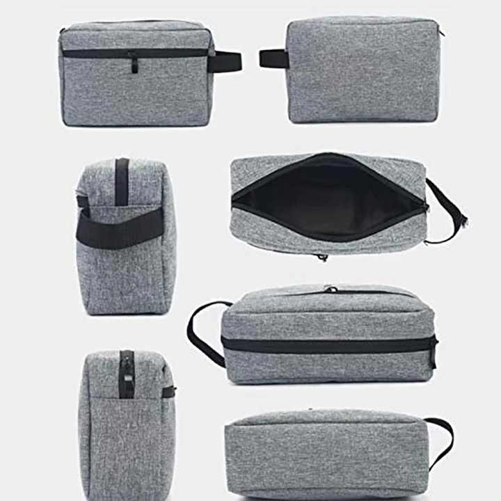 OEM Large Canvas Synthetic Leather Wash Kit Holder for Toiletry for Beauty Case Storage Bag Organizer for Outdoor Travel Hotel U