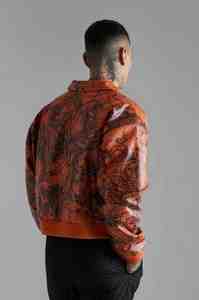 Unisex Premium Quality <b>Cow</b> Skin Leather Jacket Winter Motorcycle Racing Bomber Front Logo Windproof Breathable Quick Dry - Product Image 3