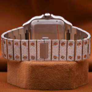 Montre en verre de luxe unisexe de haute qualité avec diamants en moissanite, style hip-hop original, VVS, testeur fantaisie, passe, montre glacée tendance - Product Image 4