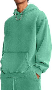Sudadera con Capucha de Algodón Grueso Desgastado Estilo Urbano Invernal, Impresión Personalizada, Servicio OEM, Fábrica Mayorista - Product Image 5