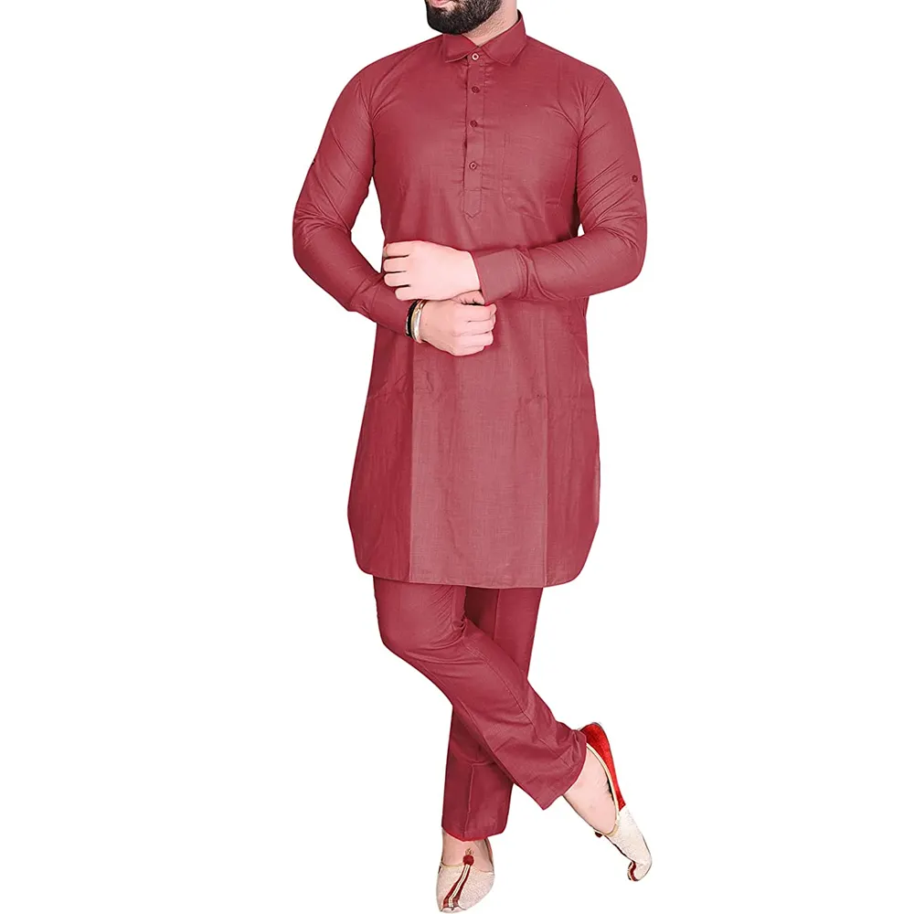 New Design Muslim Shalwar Kameez For Men's / 100% Top High Quality Men Shalwar Kameez For Casual Wear
