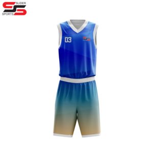 Ensemble d'uniformes de basket-ball bon marché OEM avec logo sublimé et numéro d'uniforme de basket-ball - Product Image 5