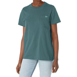 Camisetas de moda para mujer de alta calidad con logotipo personalizado Color sólido Manga corta Último estilo Compatibilidad OEM para el verano - Product Image 4