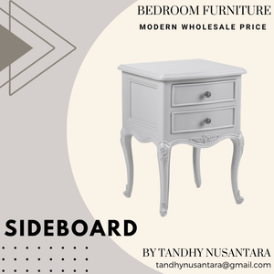 High Quality French Design Sideboard Or Bedside With Two Drawers <b>White</b> Color Wooden Furniture Direct Factory - Product Image 5