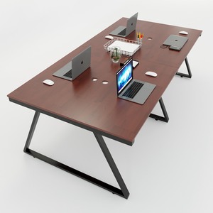 Escritorio Modular de 4 Piezas Trapeze II Concept de Diseño Contemporáneo, Muebles de Oficina de Madera Melamínica 240x120 HBTH014, Requiere Ensamblaje - Product Image 2